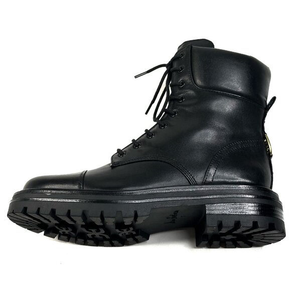 Sam Edelman Aleia Womens Black Leather Lace-Up Combat Boots Size 7M New $200 - Picture 7 of 12